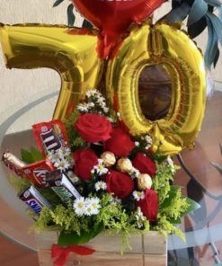 Arreglo Floral con Globos y chocolates (solo Portoviejo)